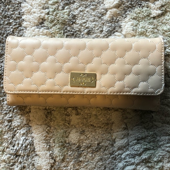 Nanette Lepore quilted clutch, light beige - Picture 1 of 8